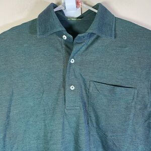 Sid Mashburn Polo Shirt Mens Small Green Pima Cotton Pocket Casual Golf Preppy